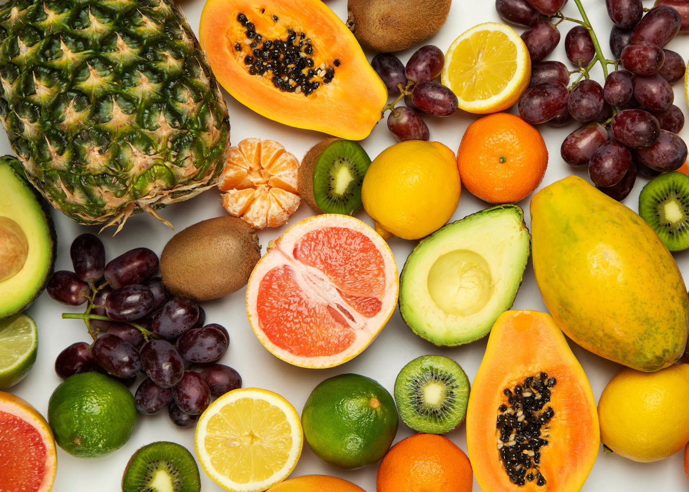 Fresh tropical fruit assortment